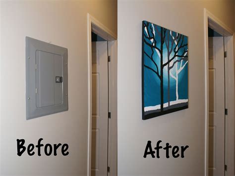 indoor electrical box covers decorative|Ideas to Cover Electrical Panels & Breaker Boxes .